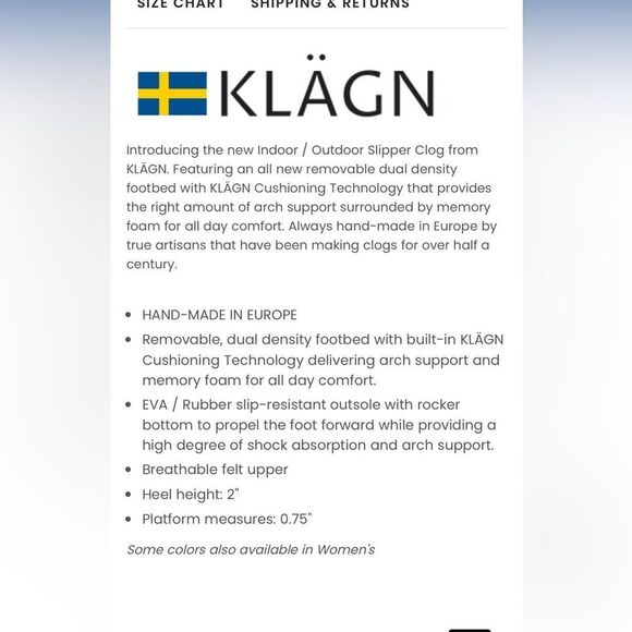 KLÄGN Indoor / Outdoor Slipper Clog 38 - Picture 2 of 12